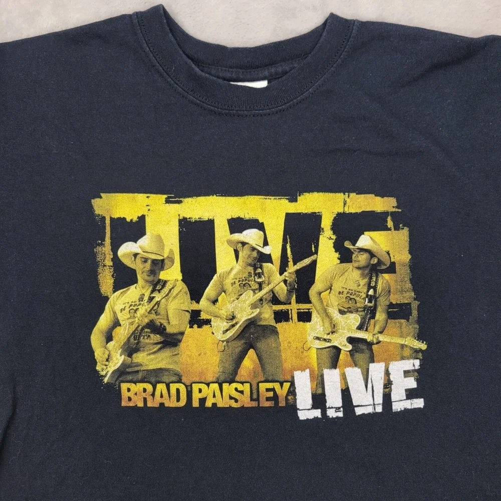 Brad Paisley Shirt Boys Large Vintage Concert Tour Country Music Kid Youth Girls